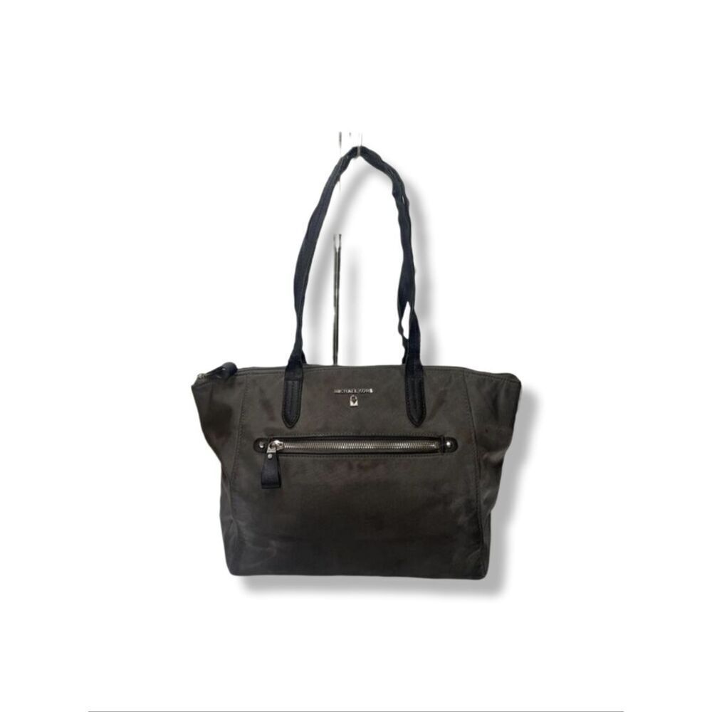 Michael Kors Canvas Leather Trim Tote Shoulder Bag